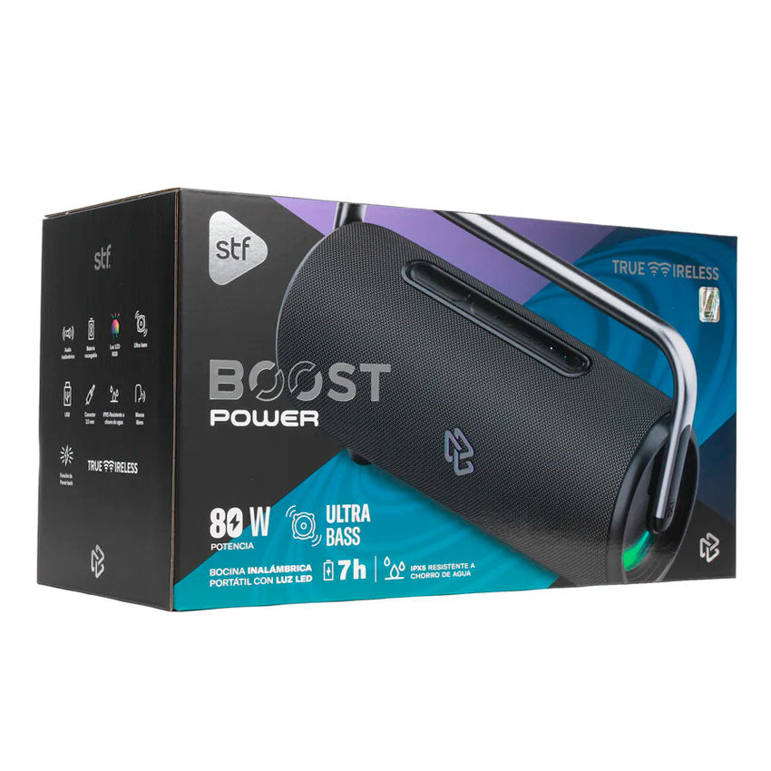 STF BOCINA BLUETOOTH 2 X 2.75" BOOST POWER MAX NEGRO