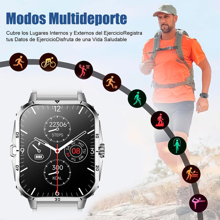 STF SMARTWATCH KRONOS INSIGNIA 2.01" RESISTENTE IP65 MONITOREO DE SALUD