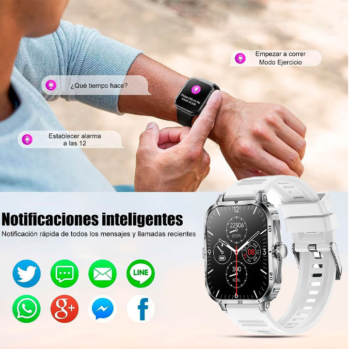 STF SMARTWATCH KRONOS INSIGNIA 2.01" RESISTENTE IP65 MONITOREO DE SALUD