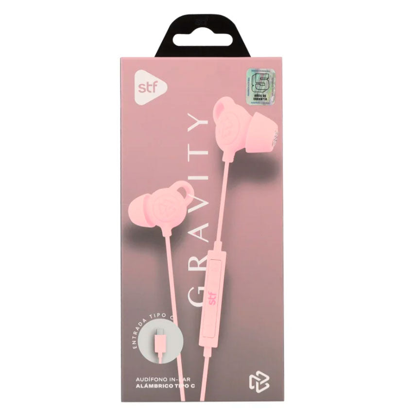 Stf Audifonos Gravity Tipo C Rosa