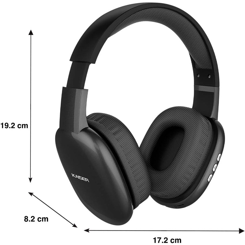 KAISER AUDIFONOS BLUETOOTH DE DIADEMA NEGRO CON RANURA MICRO SD NEGRO