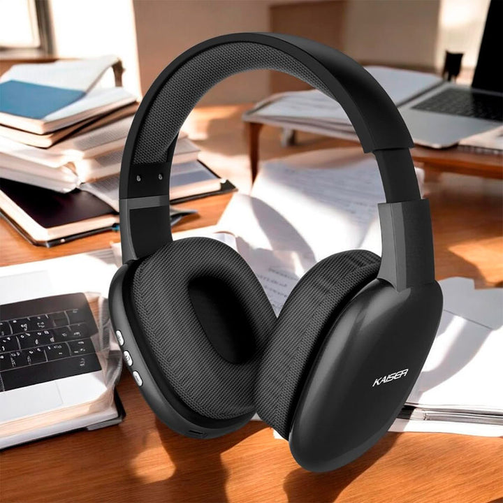 KAISER AUDIFONOS BLUETOOTH DE DIADEMA NEGRO CON RANURA MICRO SD NEGRO