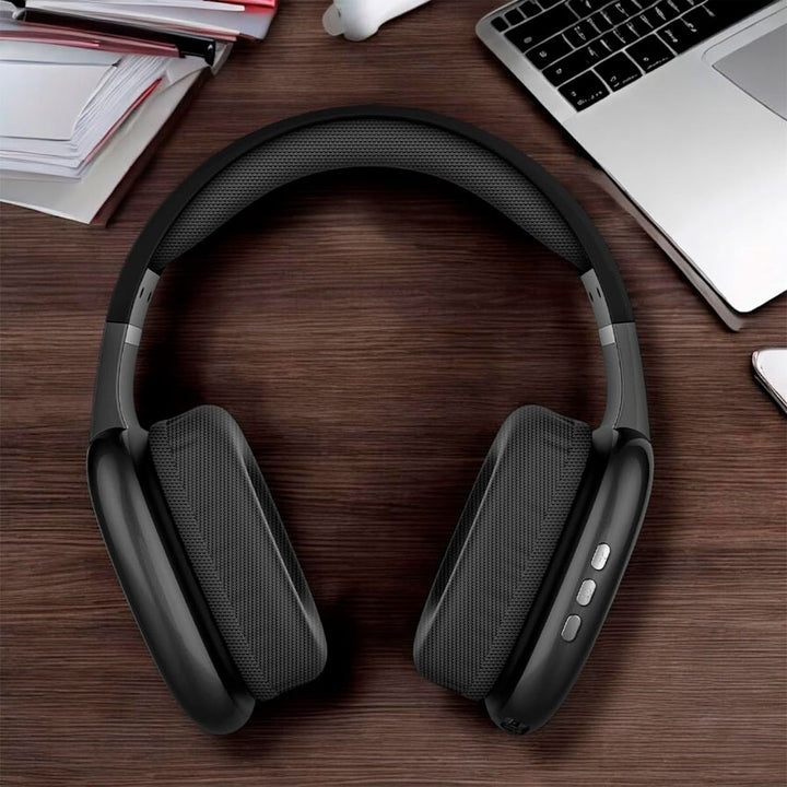 KAISER AUDIFONOS BLUETOOTH DE DIADEMA NEGRO CON RANURA MICRO SD NEGRO