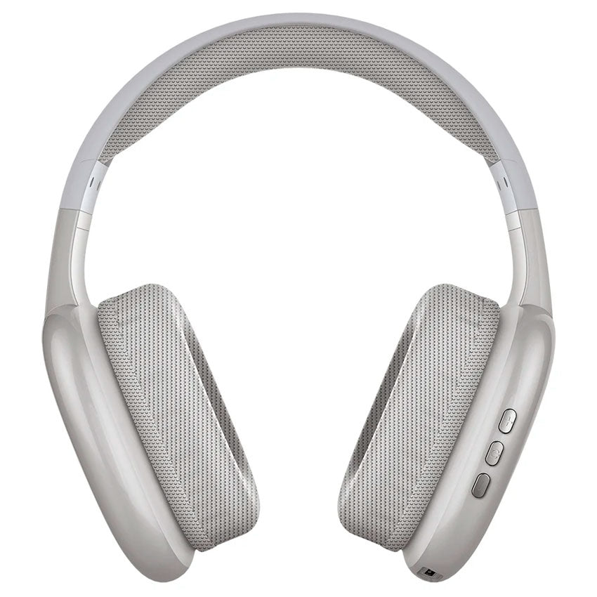 KAISER AUDIFONOS BLUETOOTH DE DIADEMA PLATEADO CON RANURA MICRO SD
