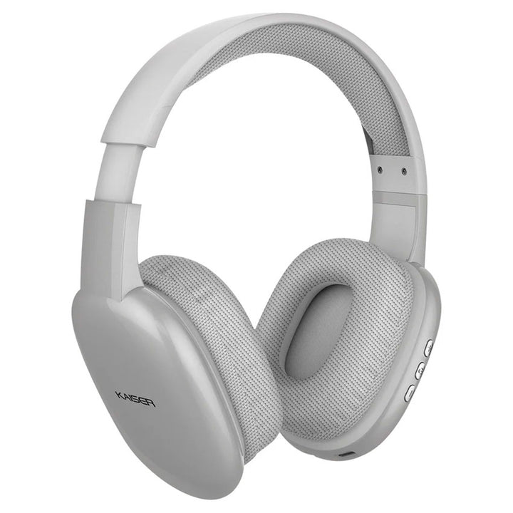 KAISER AUDIFONOS BLUETOOTH DE DIADEMA PLATEADO CON RANURA MICRO SD
