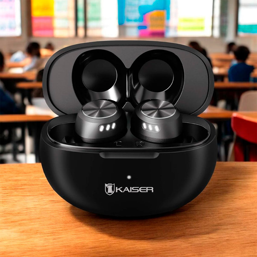 KAISER AUDÍFONOS TRUE WIRELESS BLUETOOTH NEGRO CONTROL TOUCH