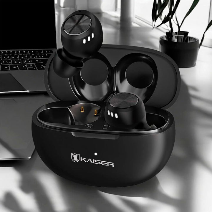 KAISER AUDÍFONOS TRUE WIRELESS BLUETOOTH NEGRO CONTROL TOUCH