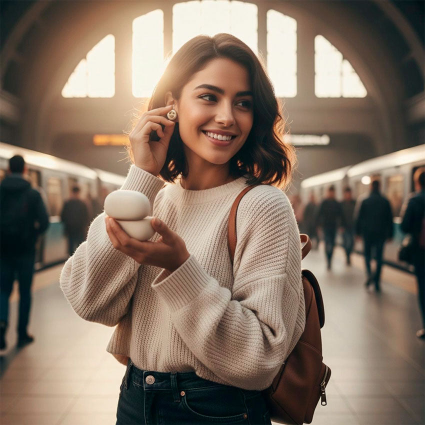 KAISER AUDIFONOS TRUE WIRELESS IVORY BLUETOOTH 5.4 CON CONTROL TOUCH Y 16 H DE BATERÍA