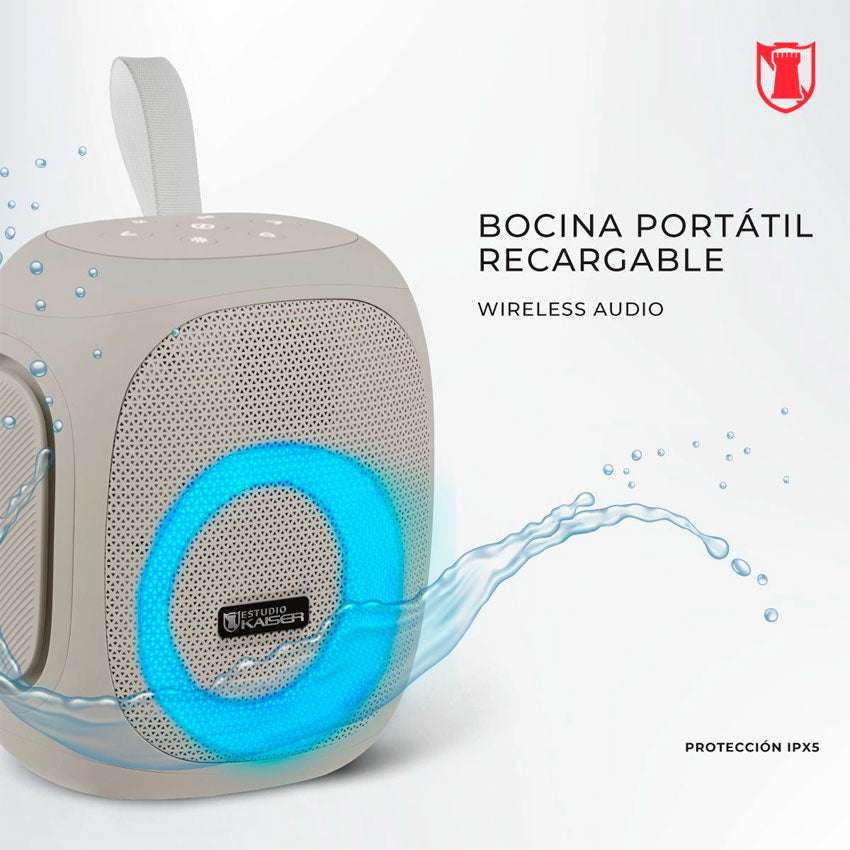 BOCINA BLUETOOTH ESTUDIO KAISER XTREME BOX GRIS