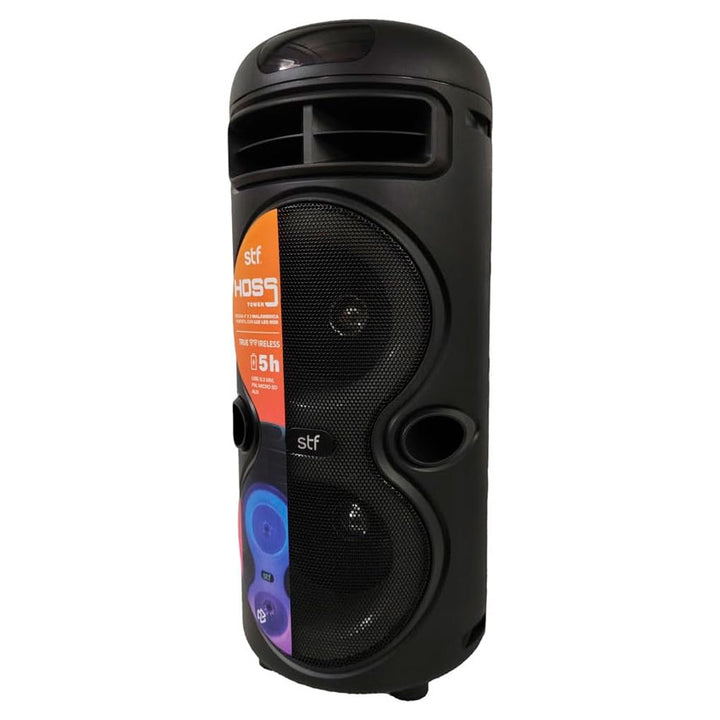 STF BOCINA INALÁMBRICA HOSS TOWER 4"X2 CON LUZ LED RGB