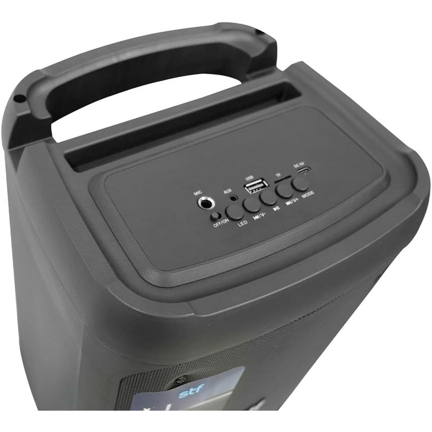 STF BOCINA INALÁMBRICA PORTÁTIL ENCODE BLOCK 6.5" CON ARO LED RGB 10W RMS