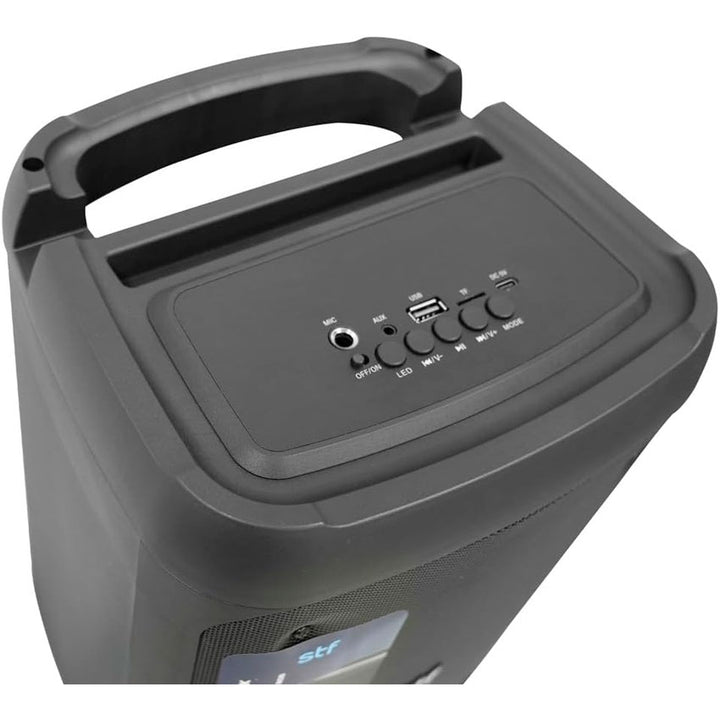 STF BOCINA INALÁMBRICA PORTÁTIL ENCODE BLOCK 6.5" CON ARO LED RGB 10W RMS