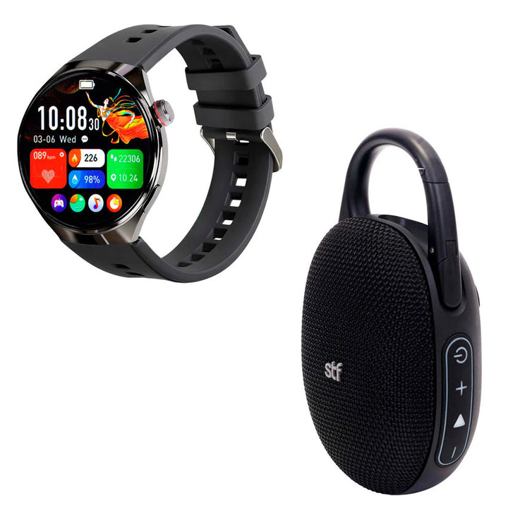STF PACK SMARTWATCH KRONOS ATTITUDE IP67 + BOCINA PORTÁTIL IPX5