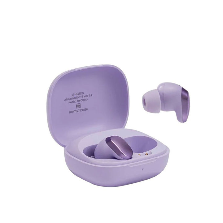 Stf Audifonos True Wireless Cherry Max Purpura con Cancelación de Ruido Enc y 36 Horas de Batería