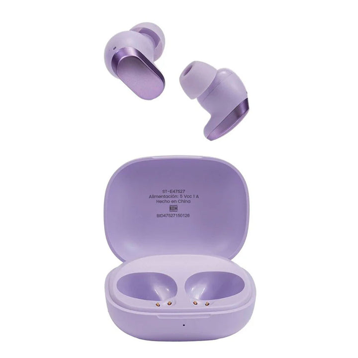 Stf Audifonos True Wireless Cherry Max Purpura con Cancelación de Ruido Enc y 36 Horas de Batería
