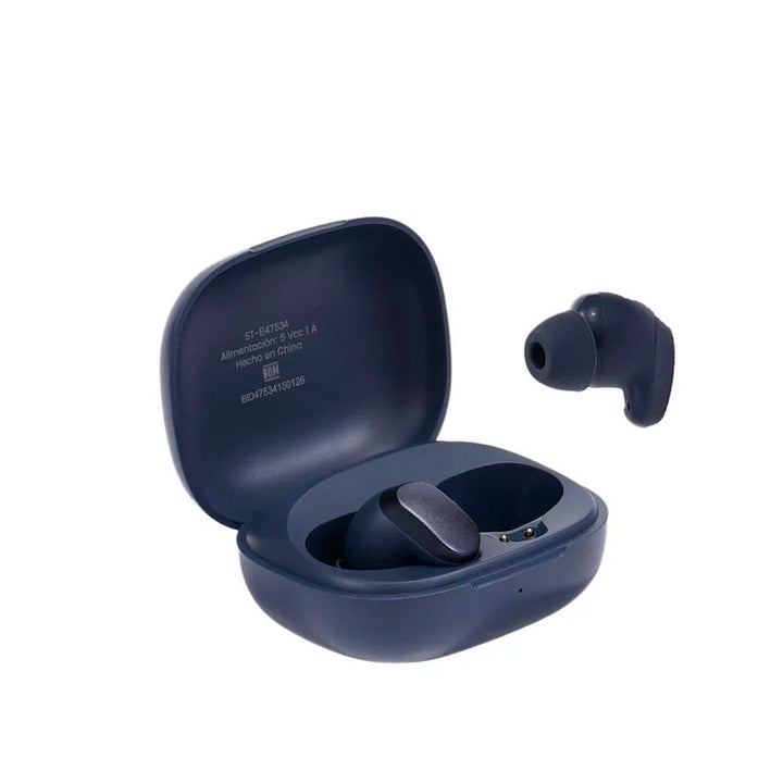 Stf Audifonos True Wireless Cherry Max Navy con Cancelación de Ruido Enc y 36 Horas de Batería