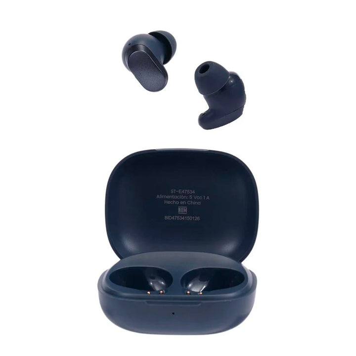 Stf Audifonos True Wireless Cherry Max Navy con Cancelación de Ruido Enc y 36 Horas de Batería