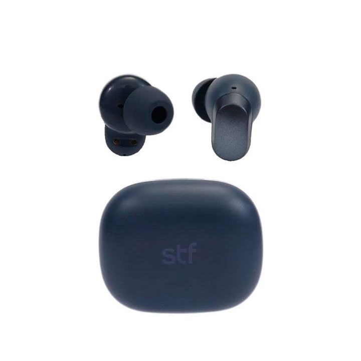 Stf Audifonos True Wireless Cherry Max Navy con Cancelación de Ruido Enc y 36 Horas de Batería
