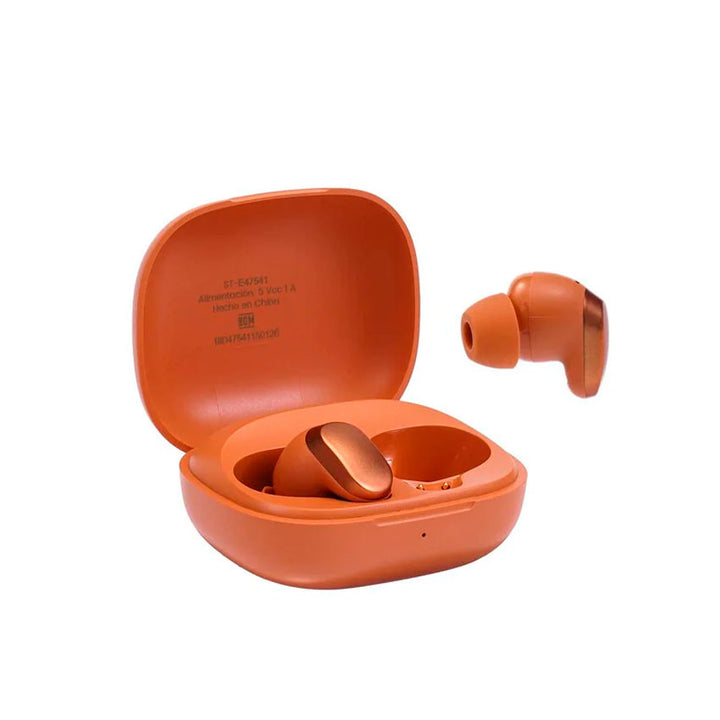 Stf Audifonos True Wireless Cherry Max Naranja con Cancelación de Ruido Enc y 36 Horas de Batería