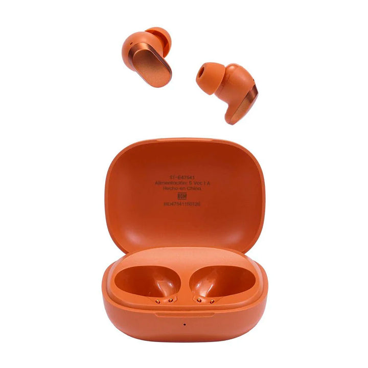 Stf Audifonos True Wireless Cherry Max Naranja con Cancelación de Ruido Enc y 36 Horas de Batería