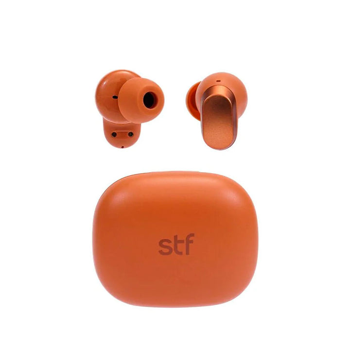 Stf Audifonos True Wireless Cherry Max Naranja con Cancelación de Ruido Enc y 36 Horas de Batería