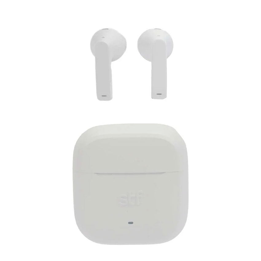 Stf Audifonos True Wireless Hyro Enc Blanco con 4 Micrófonos y 35 Horas de Batería