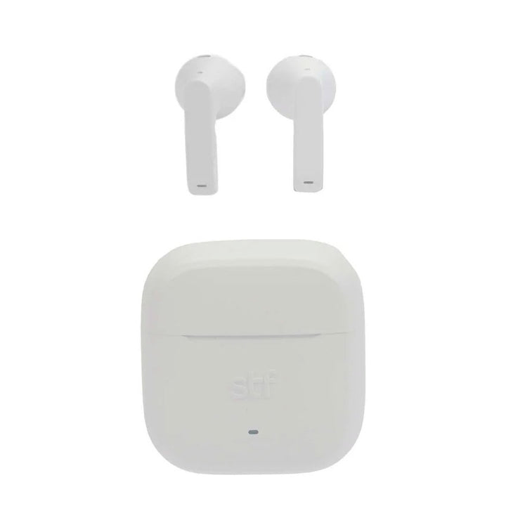 Stf Audifonos True Wireless Hyro Enc Blanco con 4 Micrófonos y 35 Horas de Batería