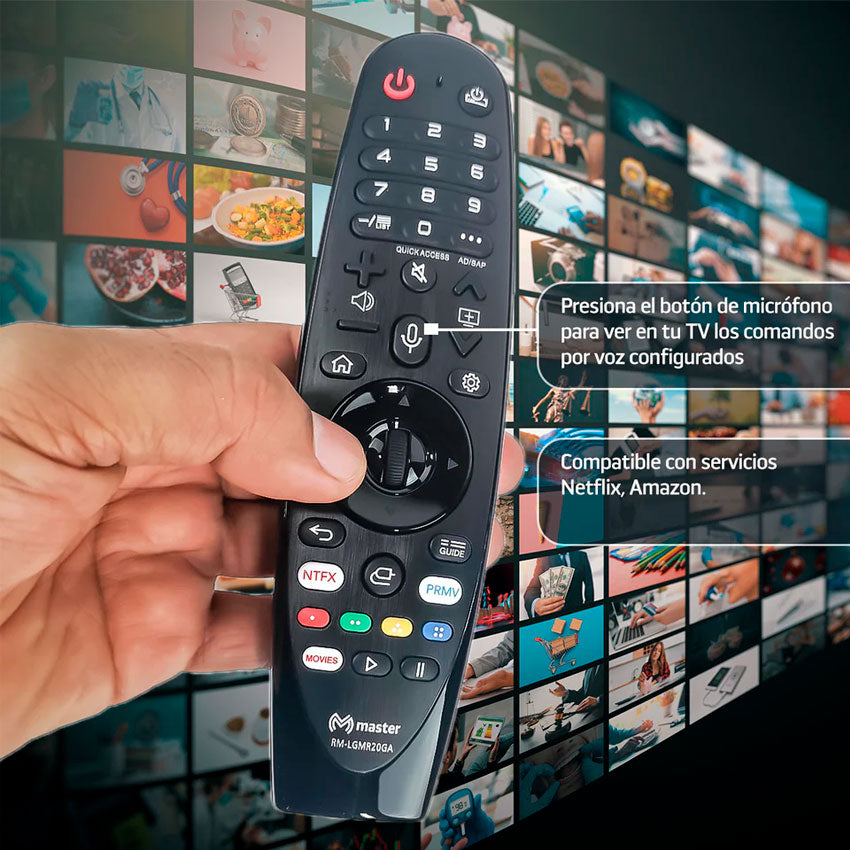 CONTROL REMOTO MASTER PARA TV LG CONTROL DE VOZ
