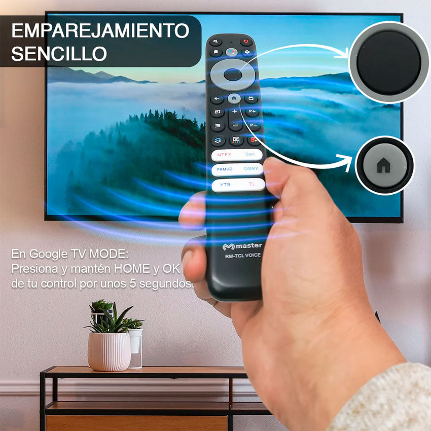 CONTROL REMOTO MASTER PARA TV TCL CONTROL DE VOZ