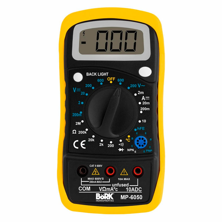 BORK MULTIMETRO DIGITAL ALARMA DE CONTINUIDAD MEDIDOR DE FRECUENCIA