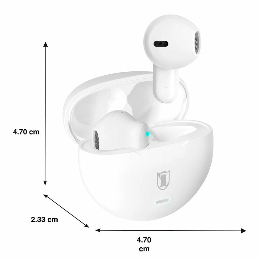 KAISER AUDIFONOS TRUE WIRELESS BLANCO CON BLUETOOTH 5.4 Y 20 H DE BATERÍA