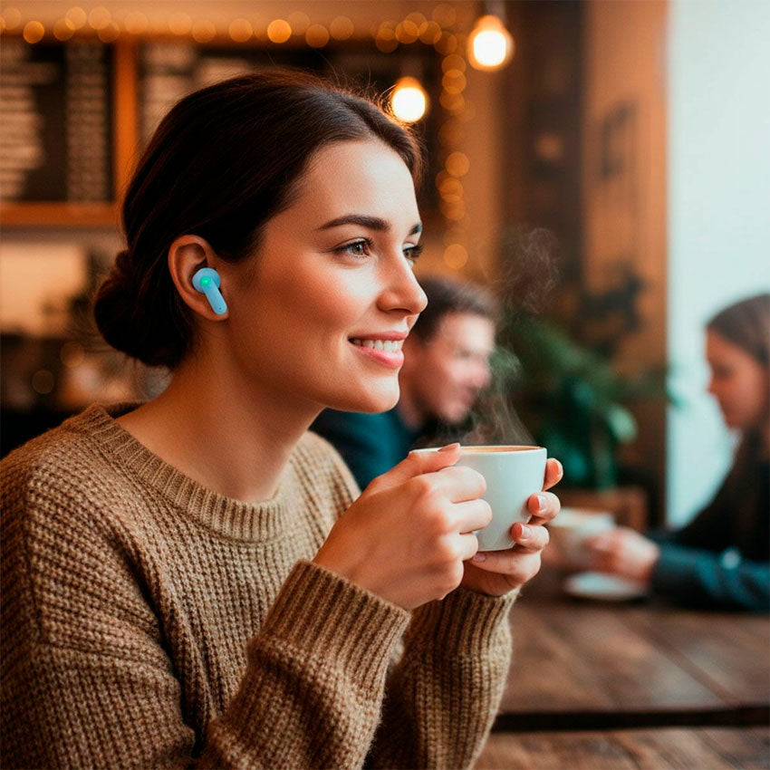 KAISER AUDIFONOS TRUE WIRELESS AZUL CON BLUETOOTH 5.4 Y 20 H DE BATERÍA