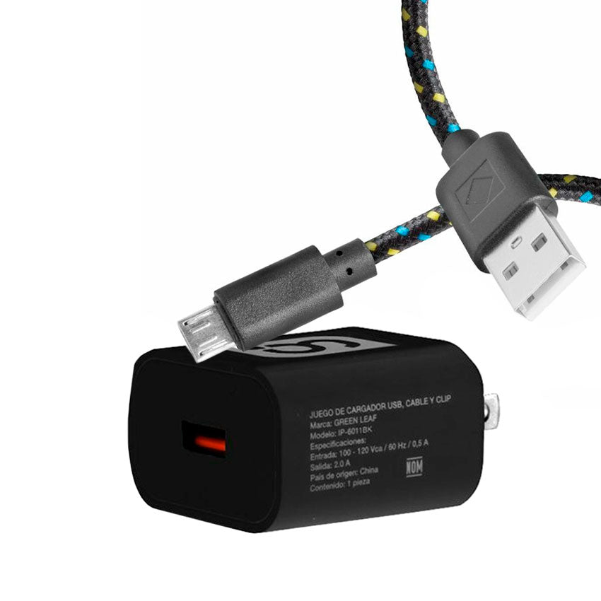 ADAPTADOR AC USB CON CABLE USB TIPO