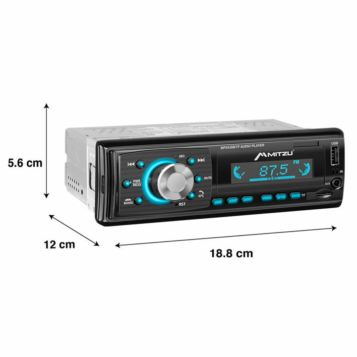 Mitzu Auto Stereo con Bluetooth 200w Usb, Micro Sd, Radio Fm y Manos Libres