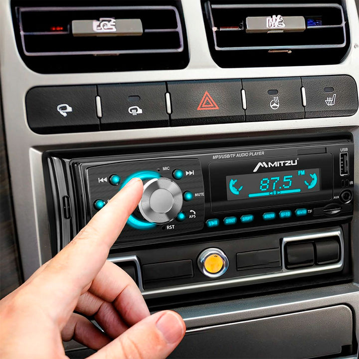 Mitzu Auto Stereo con Bluetooth 200w Usb, Micro Sd, Radio Fm y Manos Libres