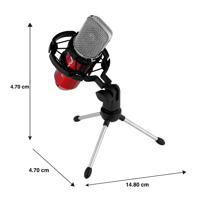 MICROFONO MITZU STREAMING C/MINI TRIPIE