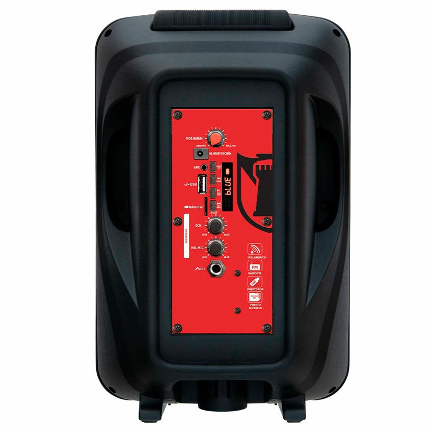 KSR BAFLE FULL FLAME RECARGABLE 8" 6,200 W PMPO EFECTO ILUMINACIÓN DE FLAMA KSRLINK