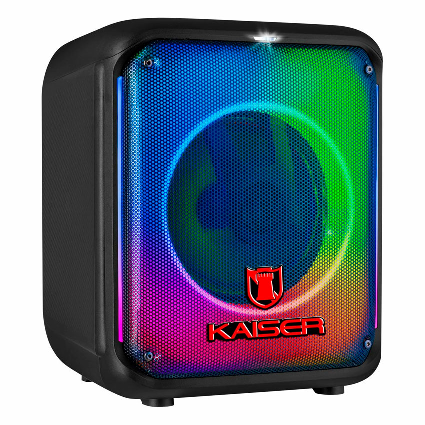 KSR BAFLE PORTATIL RECARGABLE 8" EFECTO FLAMA 12,000 W PMPO BLUETOOTH RADIO FM