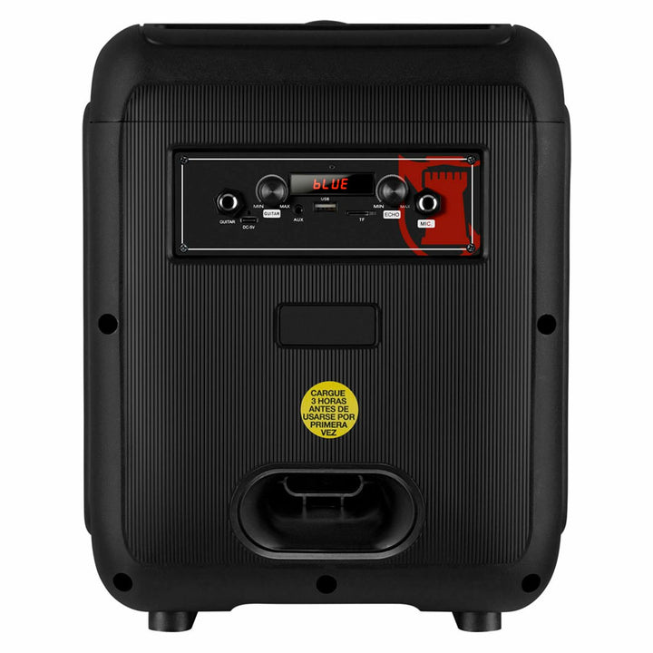 KSR BAFLE PORTATIL RECARGABLE 8" EFECTO FLAMA 12,000 W PMPO BLUETOOTH RADIO FM