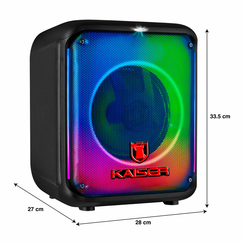 KSR BAFLE PORTATIL RECARGABLE 8" EFECTO FLAMA 12,000 W PMPO BLUETOOTH RADIO FM