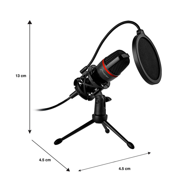 MICROFONO MITZU STREAMING C/MINI TRIPIE