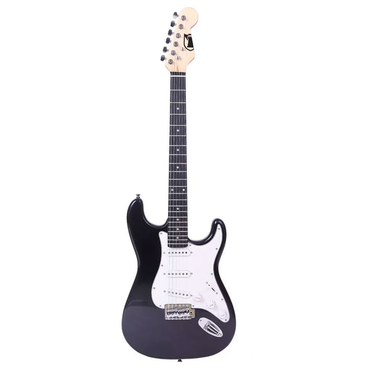 KAISER GUITARRA ELECTRICA STRATOCASTER NEGRA DE 39 Y 6 CUERDAS