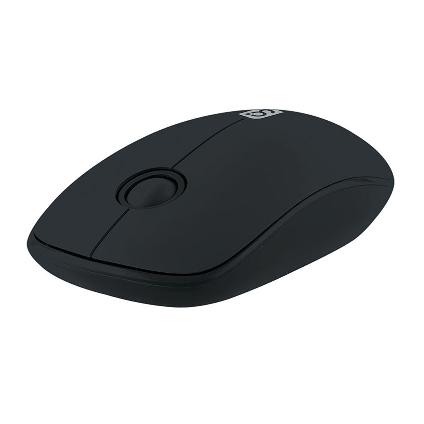 MITZU MOUSE INALÁMBRICO PLANO 2.4 GHZ 1000 DPIS 10 M, NEGRO.