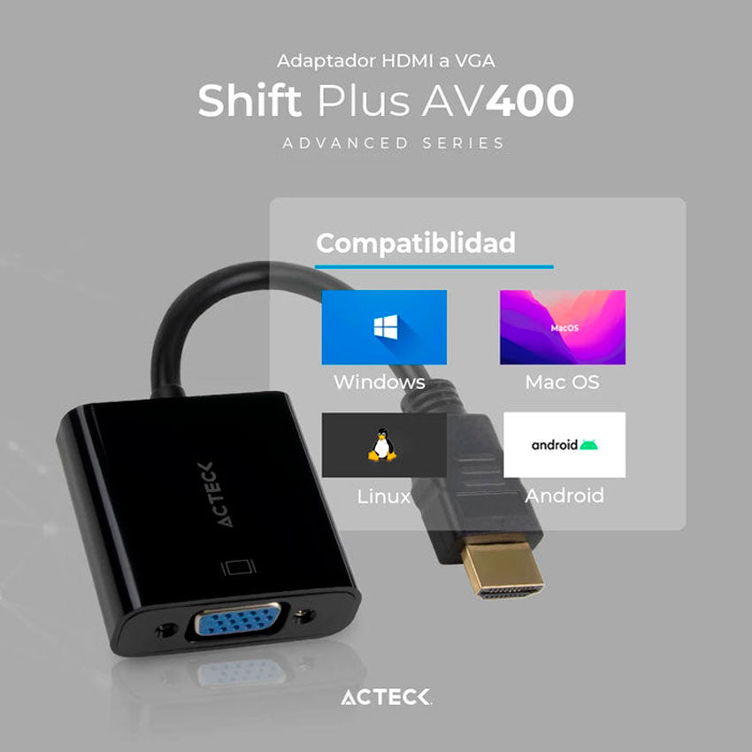 ACTECK ADAPTADOR HDMI A VGA