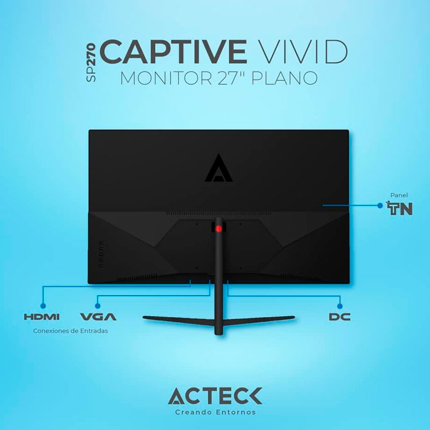 ACTECK MONITOR PARA PC 27 PULGADAS