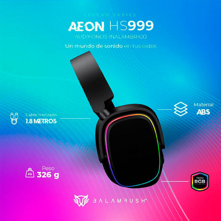 BALAM RUSH AUDÍFONOS GAMER, ALÁMBRICO/INALÁMBRICO, 3.5MM/BLUETOOTH, N