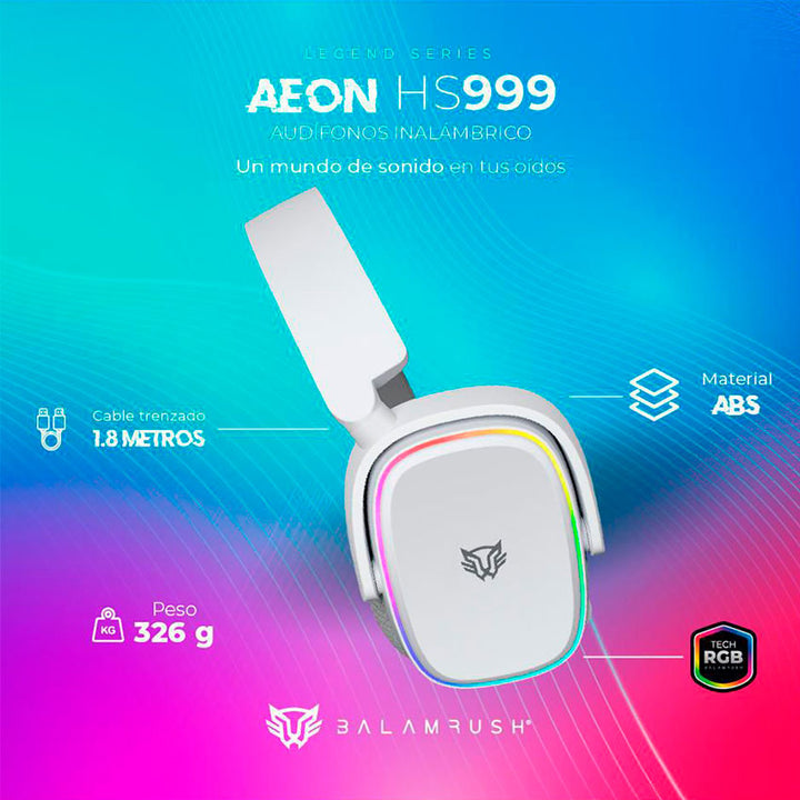 BALAM RUSH AUDÍFONOS GAMER, ALÁMBRICO/INALÁMBRICO, 3.5MM/BLUETOOTH, B