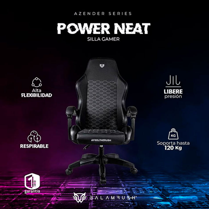 BALAM RUSH SILLA GAMER BR-938181, NEGRA