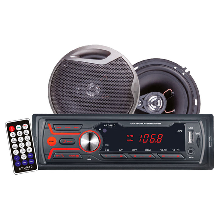 ATOMIC AUTO STEREO BLUETOOTH CON BOCINAS 6"