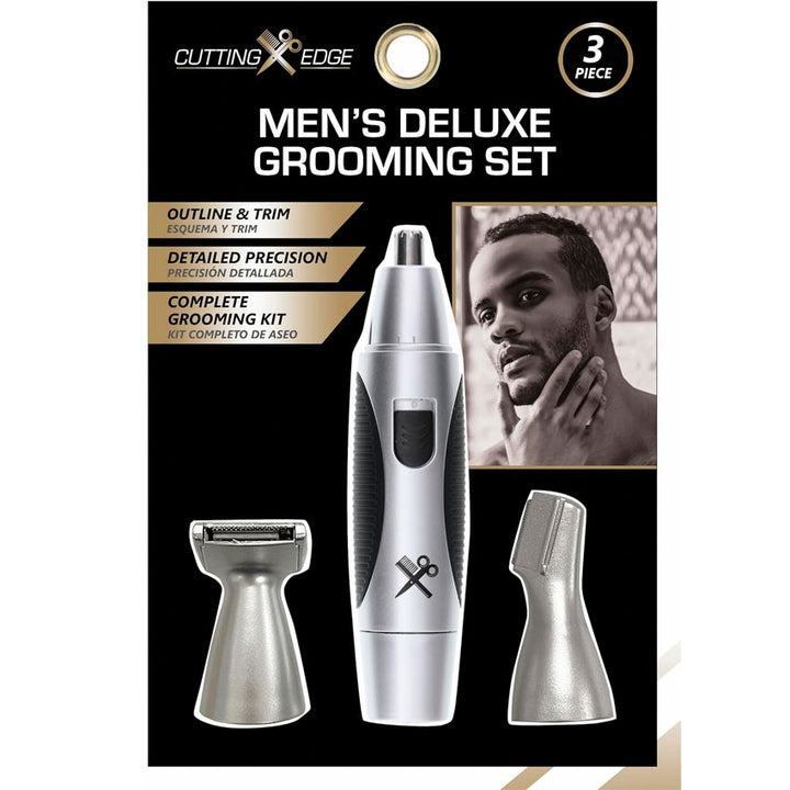Cutting Edge Rasuradora Nariz, Orejas Kit de Aseo Personal 3 en 1 con Cabezales Intercambiables
